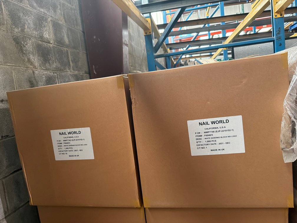 (2) Cases NSI White Nail Sanding Blocks