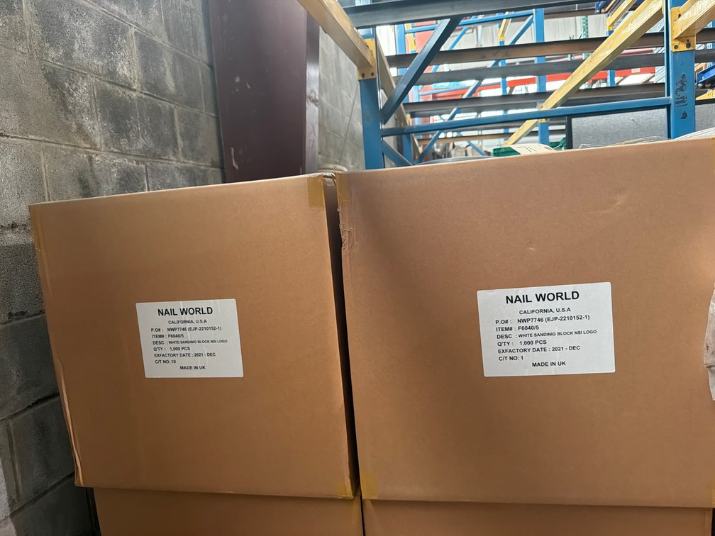 (2) Cases NSI White Nail Sanding Blocks