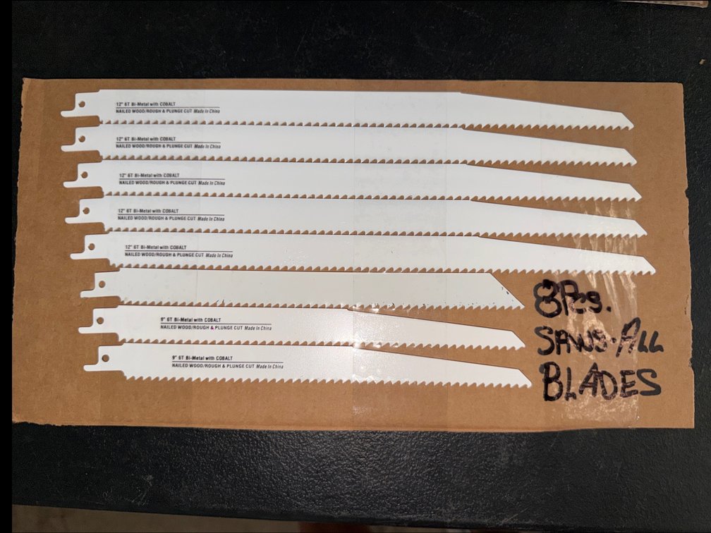 (8) Saws All Blades