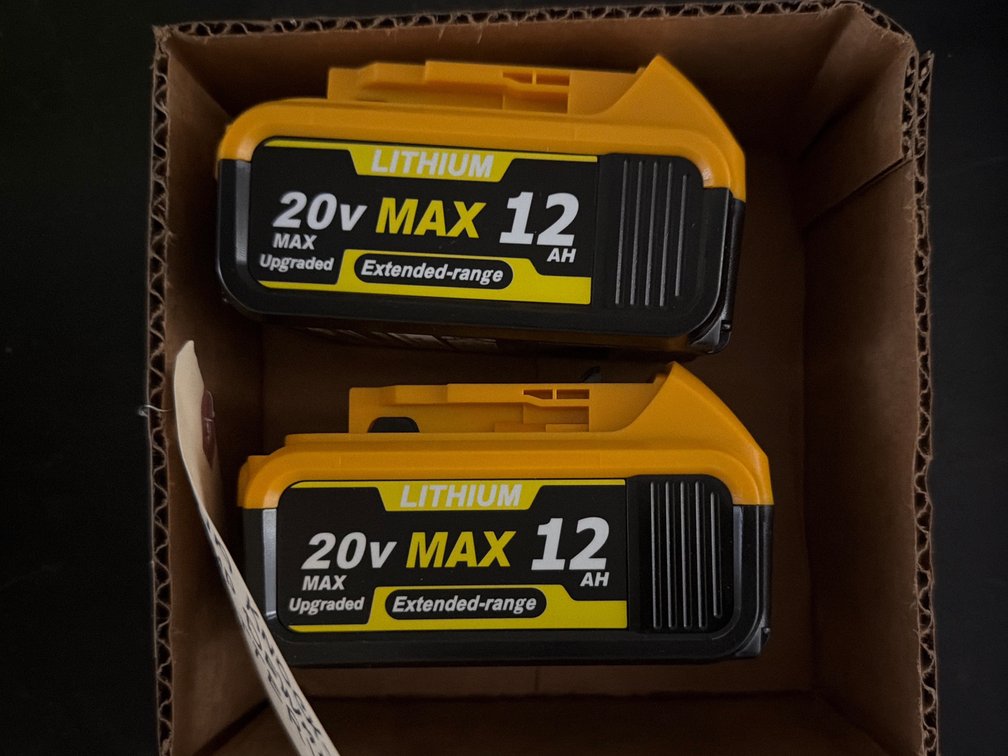 (2) DeWalt Knockoff 12AMP Batteries