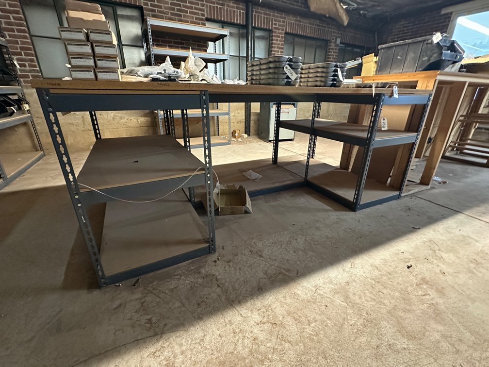 Steel Shelving Work Table