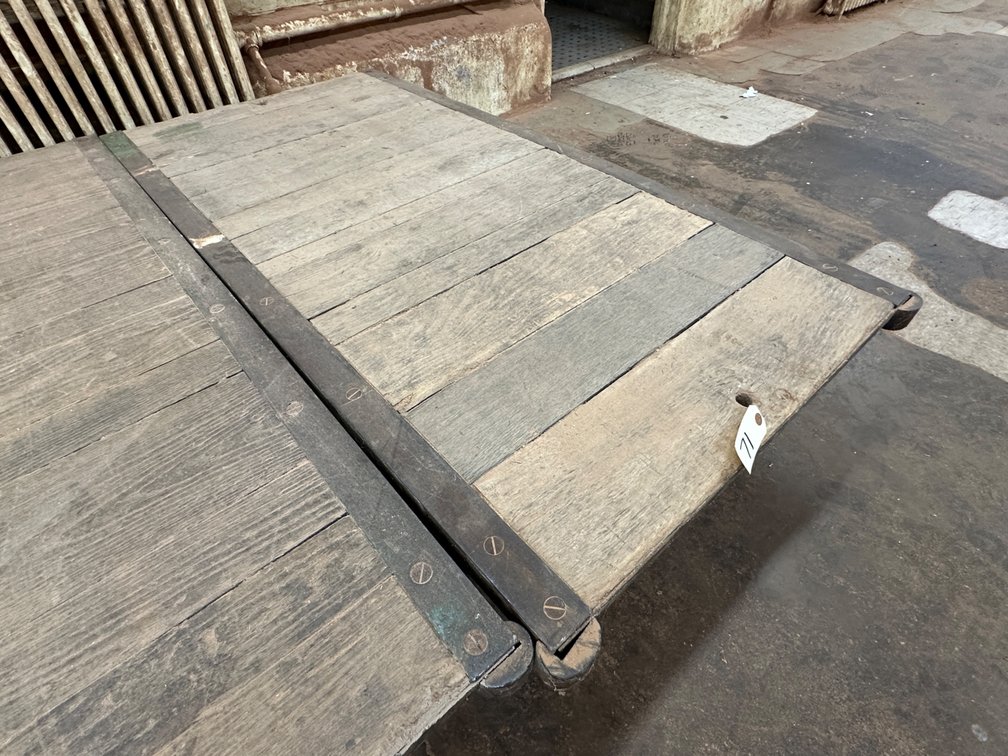 Vintage Wood & Metal Shop Cart