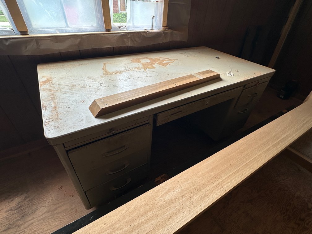 Vintage Metal Double Pedestal Desk