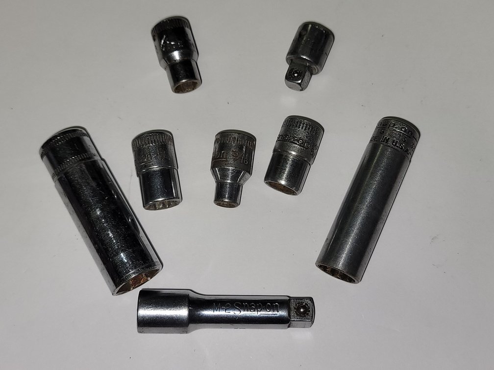 (8) Snap-On 1/4" Drive Sockets