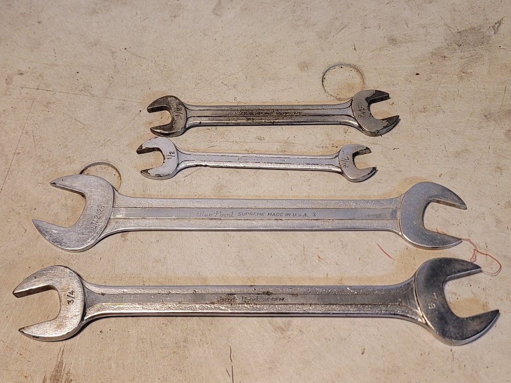 (4) Blue-Point SAE Double Open-End Wrenches