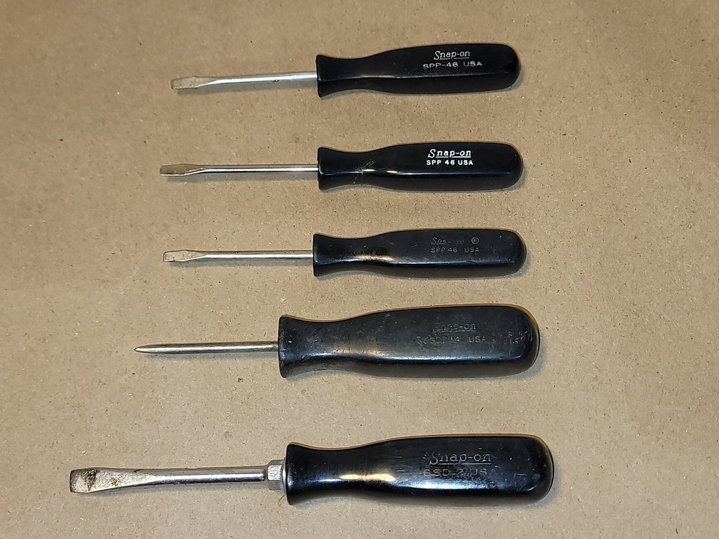 (5) Smaller Snap-On Screwdrivers