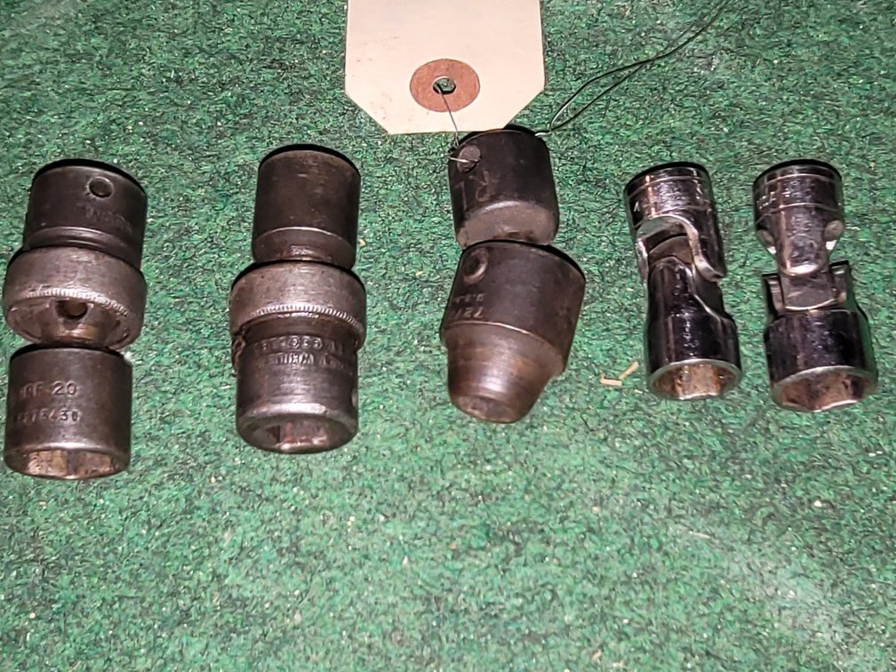 (5) Snap-On SAE Swivel Head Sockets