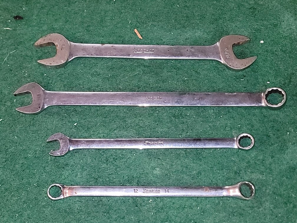 (4) Snap-On Metric & SAE Wrenches