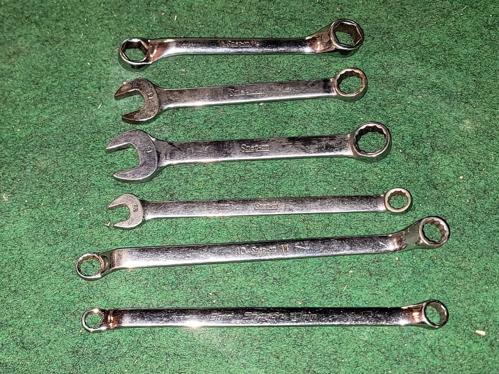 (6) Snap-On Metric & SAE Wrenches