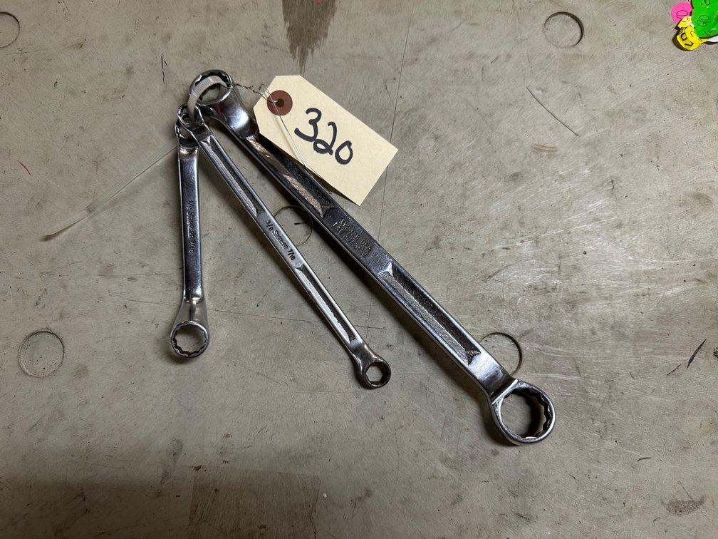 (3) Snap-On SAE Off-Set Double Box End Wrench