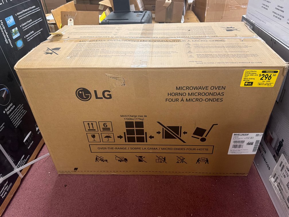 New LG Over The Range Microwave Oven