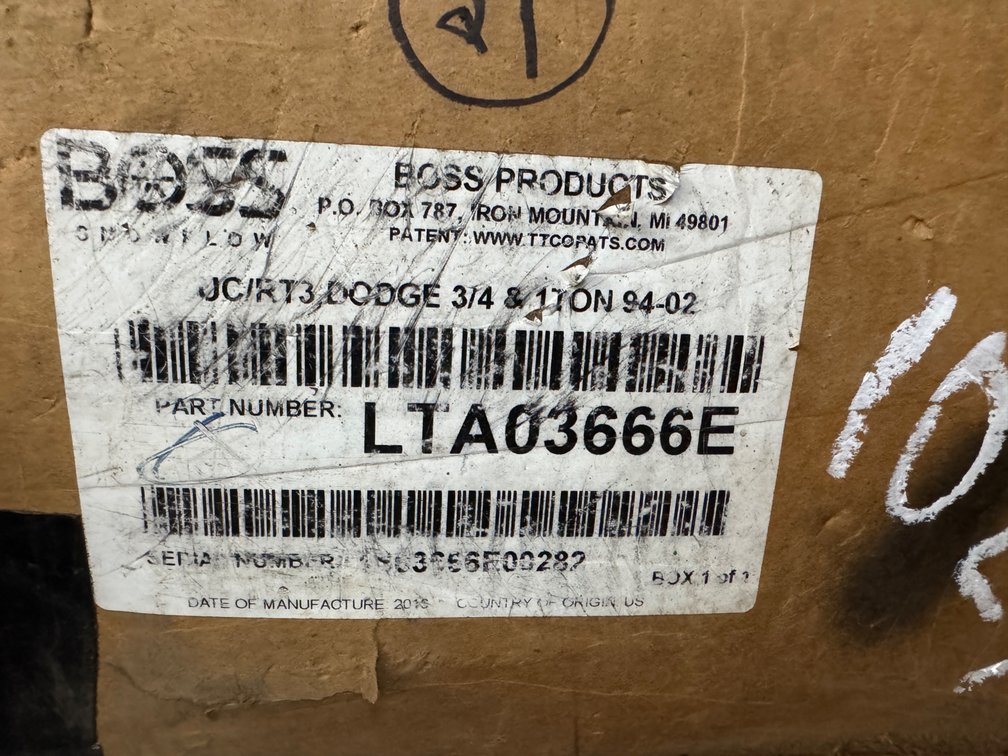 Boss RT3 RAM Plow Mount