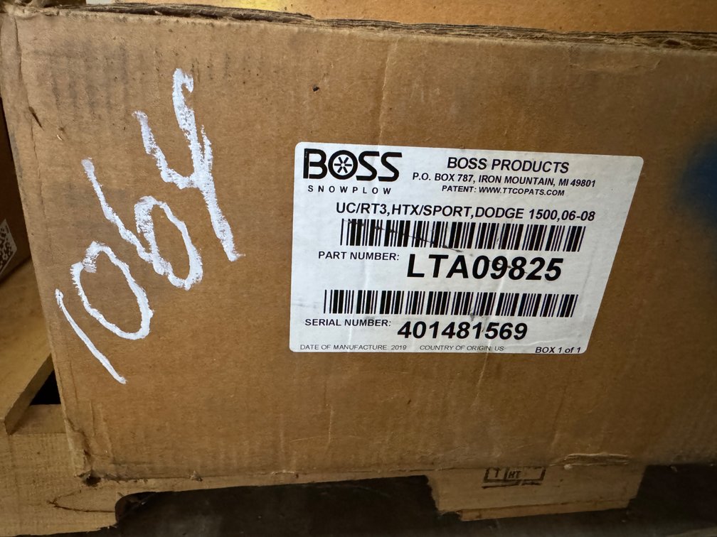Boss RT3 HTX/Sport Dodge Plow Mount