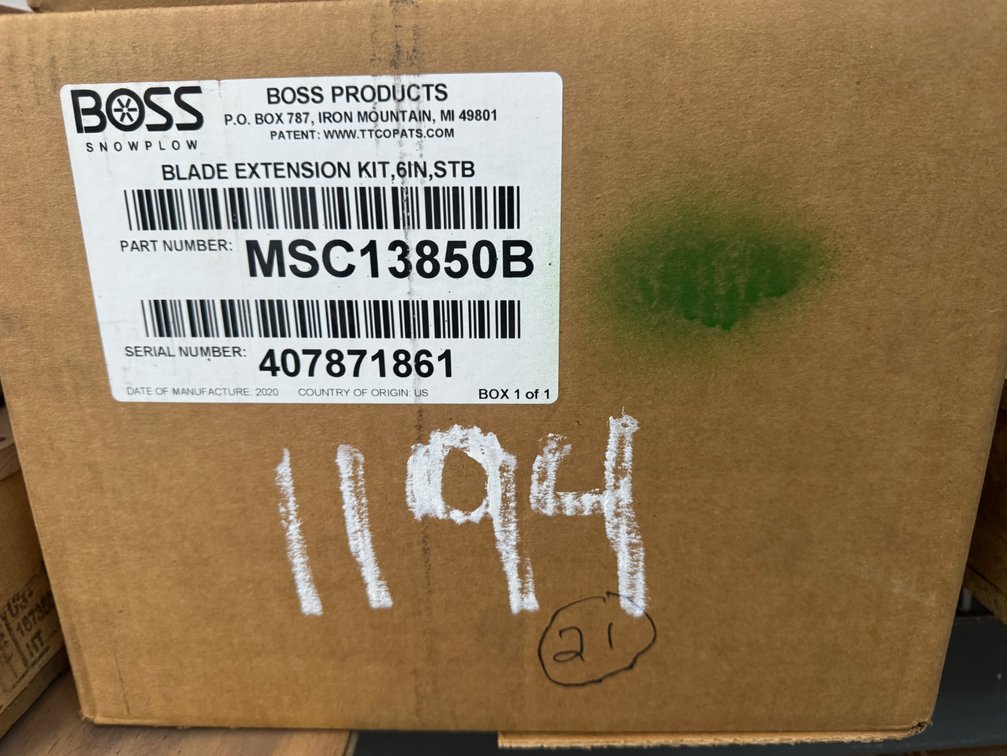 Boss 6" Straight-Blade Extension Kit