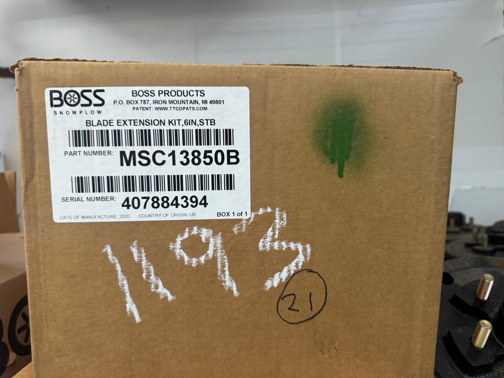 Boss 6” Blade Extension Kit MSC13850B