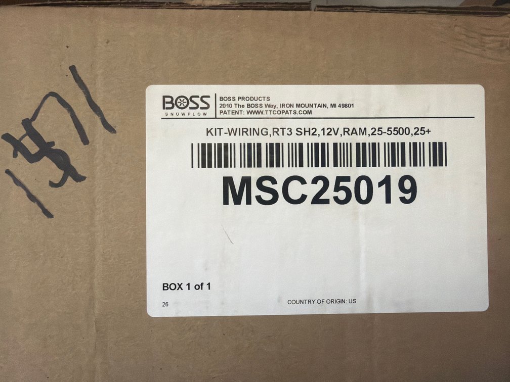 Boss RAM RT3 SmartHitch2 Wiring Kit