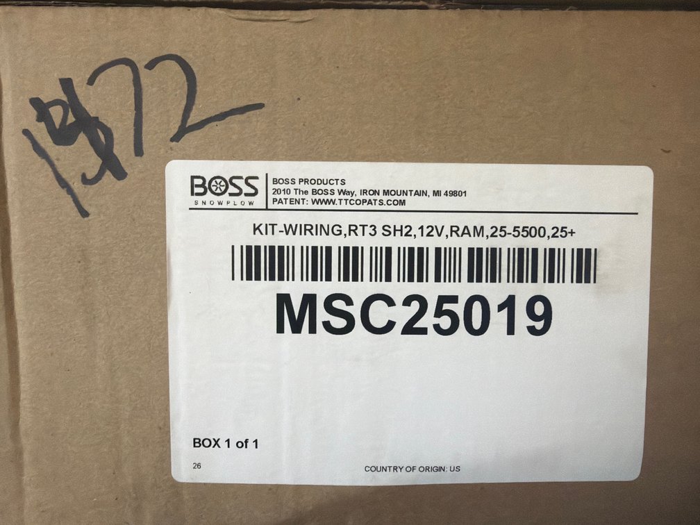 Boss RAM RT3 SmartHitch2 Wiring Kit