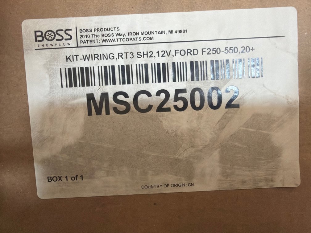 Boss Ford Super Duty Wiring Kit