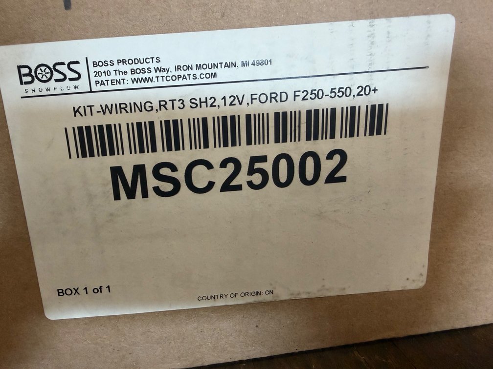 Boss Ford Super Duty Wiring Kit