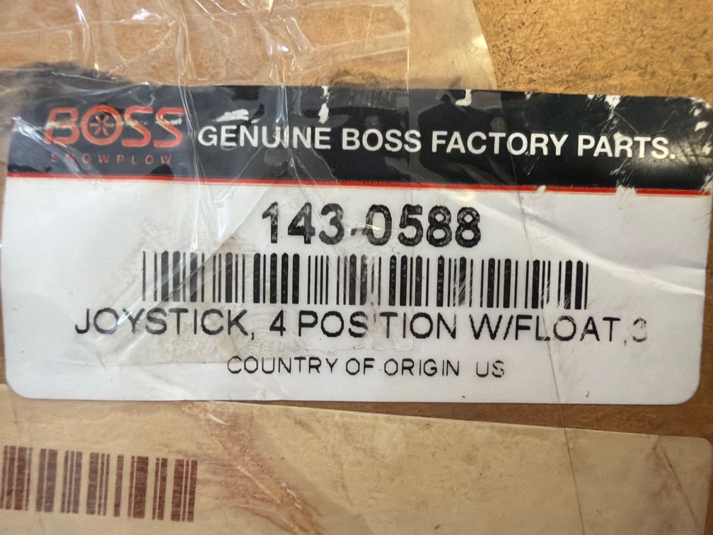 Boss Snowrator Joystick Loader Valve