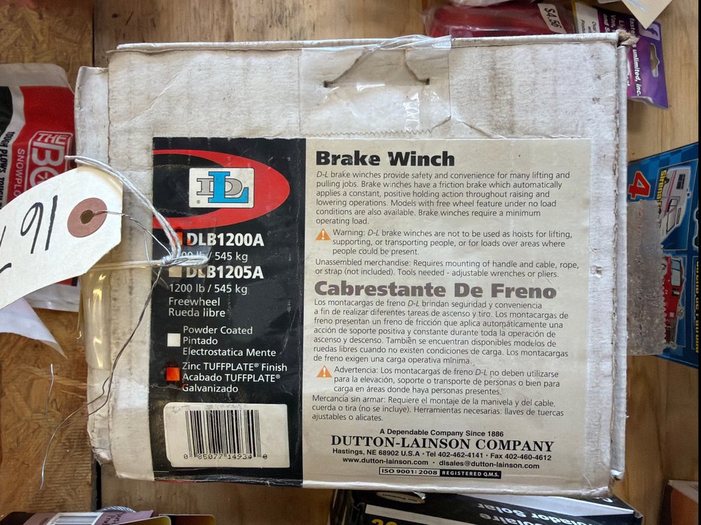 Dutton-Lainson DLB1200A Brake Winch