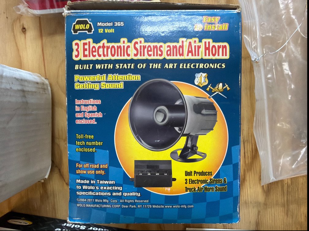 Wolo Model 365 Electronic Siren/Air Horn