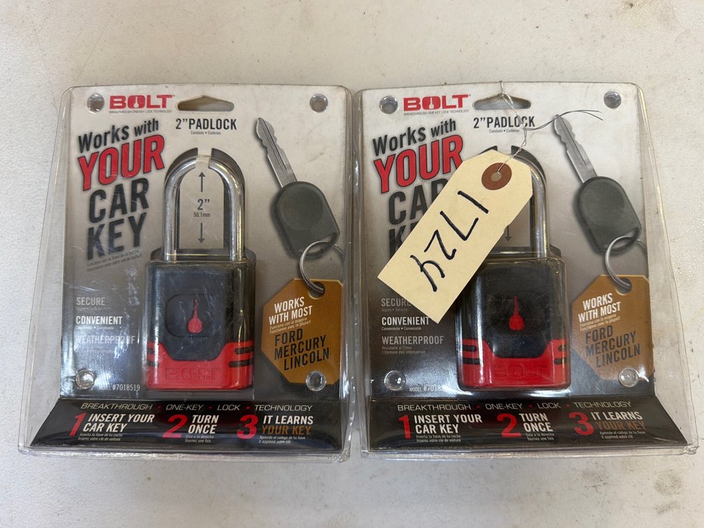 (2) Key-Alike Receiver Padlocks