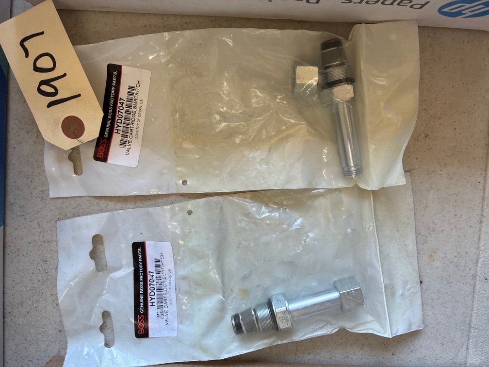 (2) Boss Hydraulic Valve Cartridges