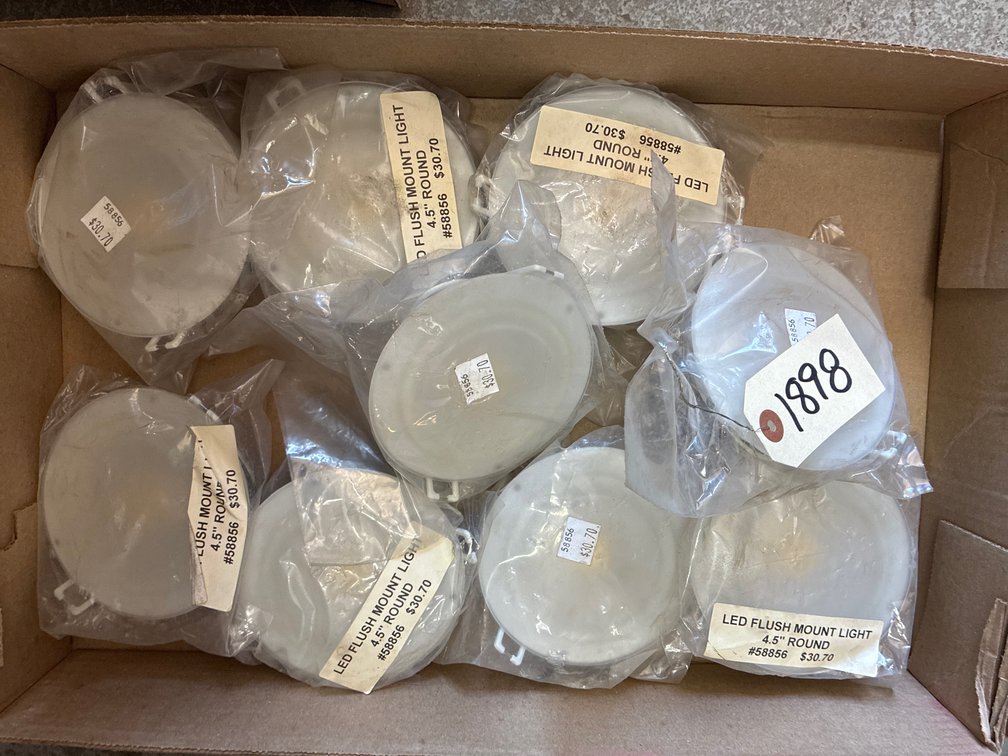 (9) 4-1/2” Round LED Flush-Mount Lights