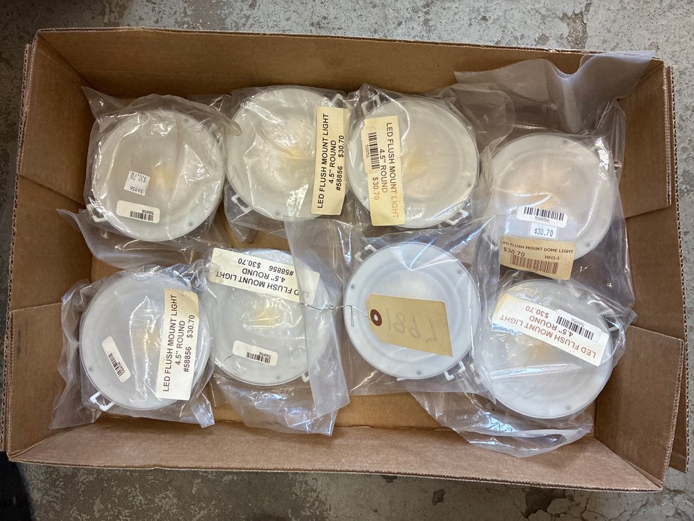 (8) 4-1/2” Round LED Flush-Mount Lights