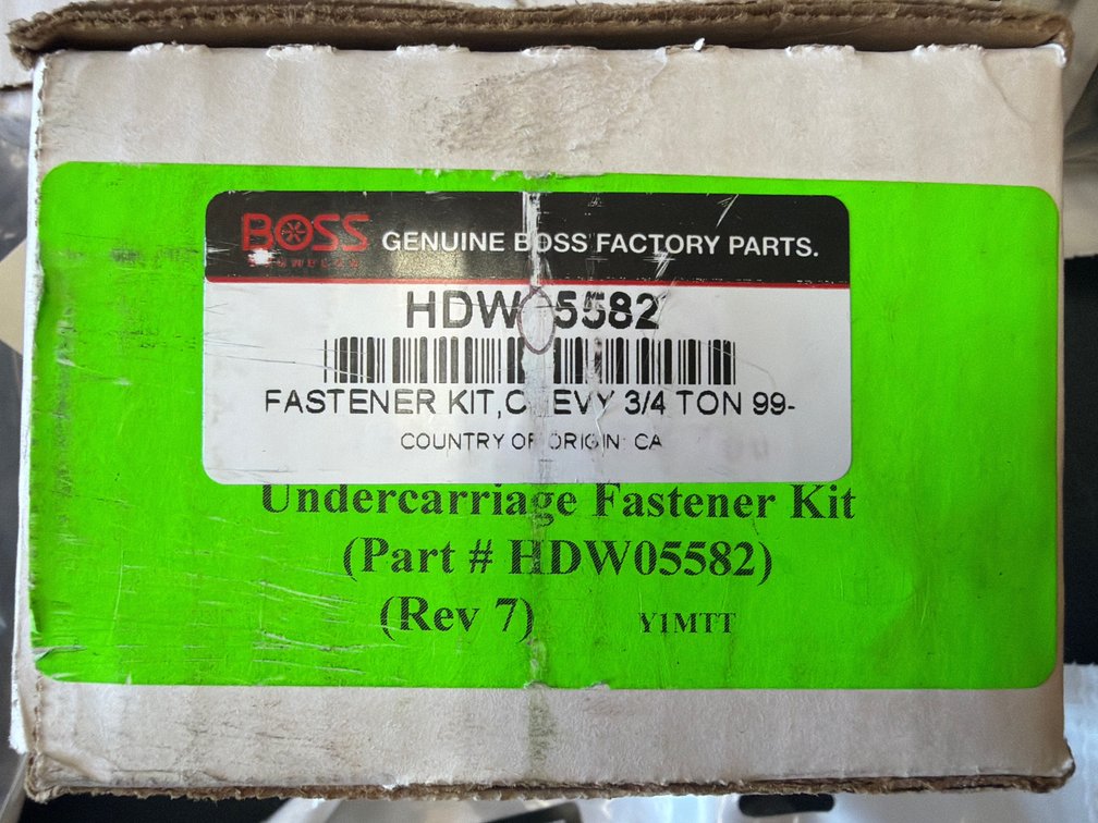 Boss Chevy Fastener Kit