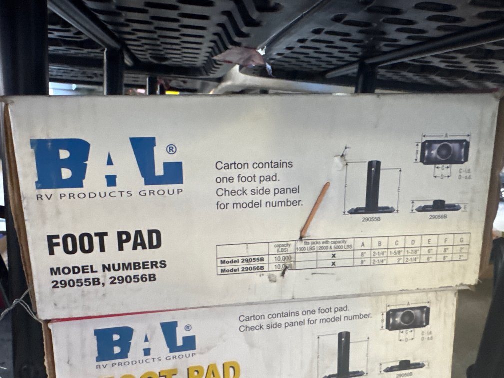 (2) BAL RV Products Foot Pads