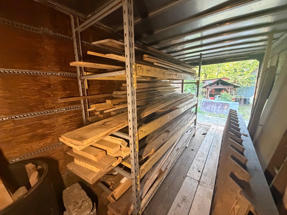 Roughcut Lumber With Pallet Racking Shelf