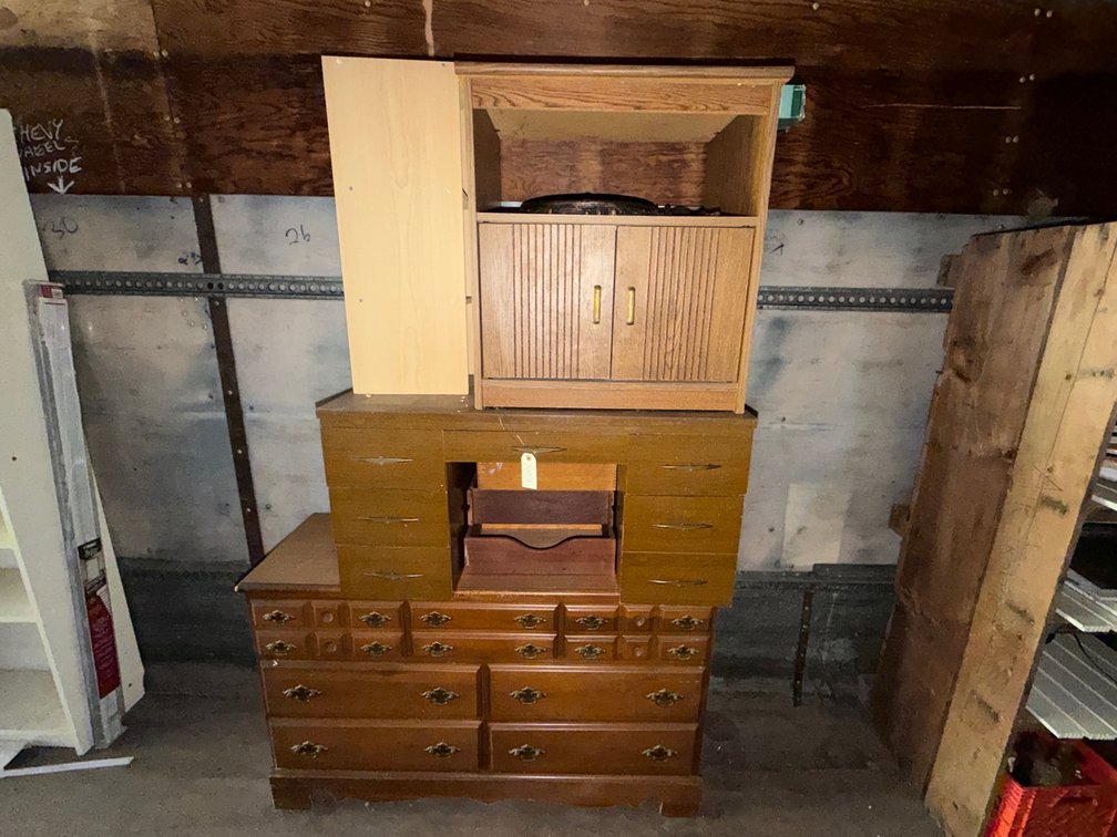 Wooden Desk, Dresser, Cabinet