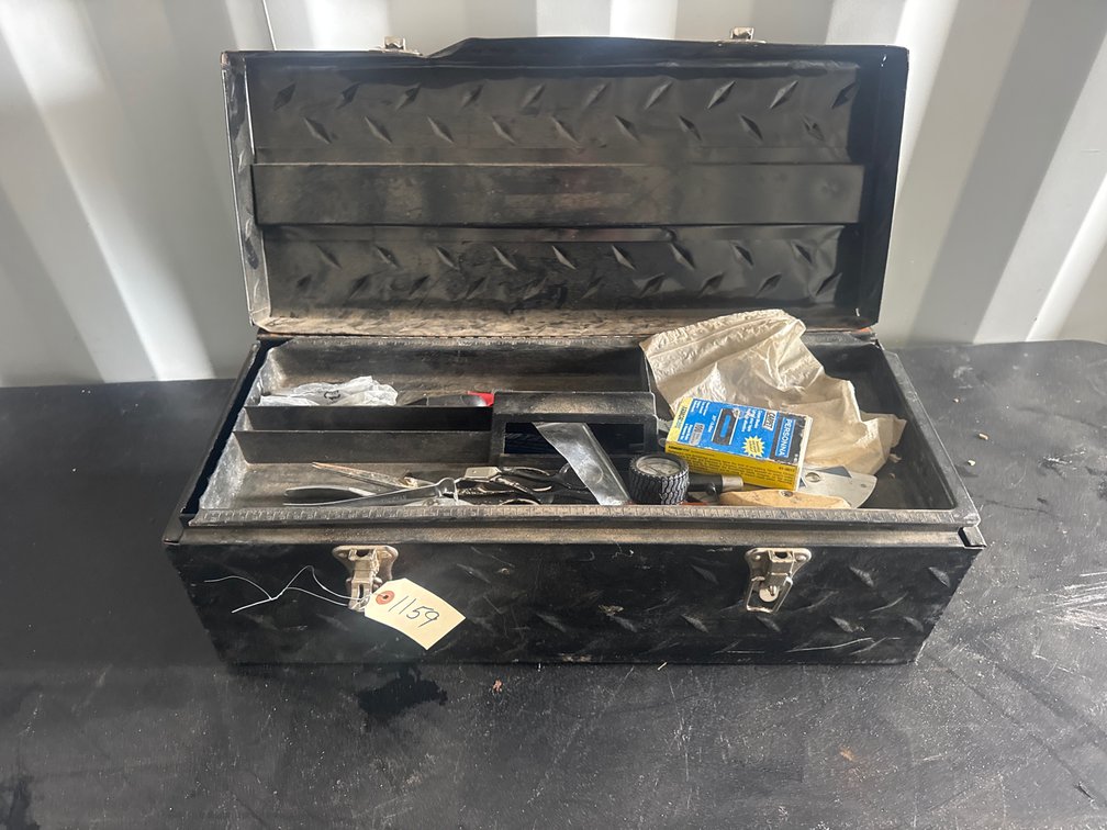 Metal Toolbox With Contents