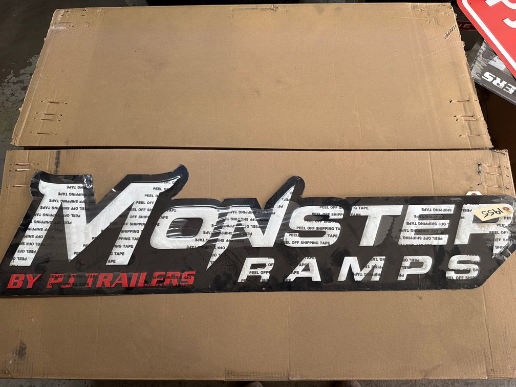 Monster Ramps by PJ Trailers Aluminum Sign