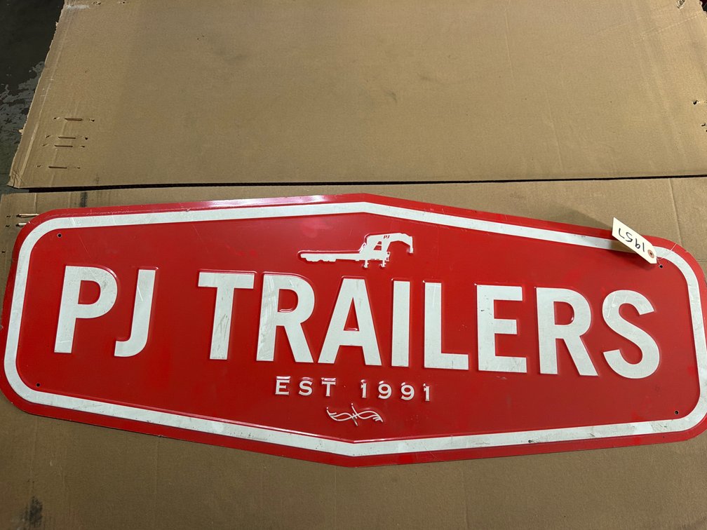 PJ Trailers Metal Sign