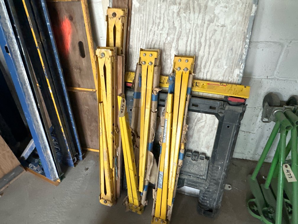 (5) Assorted Folding Sawhorses