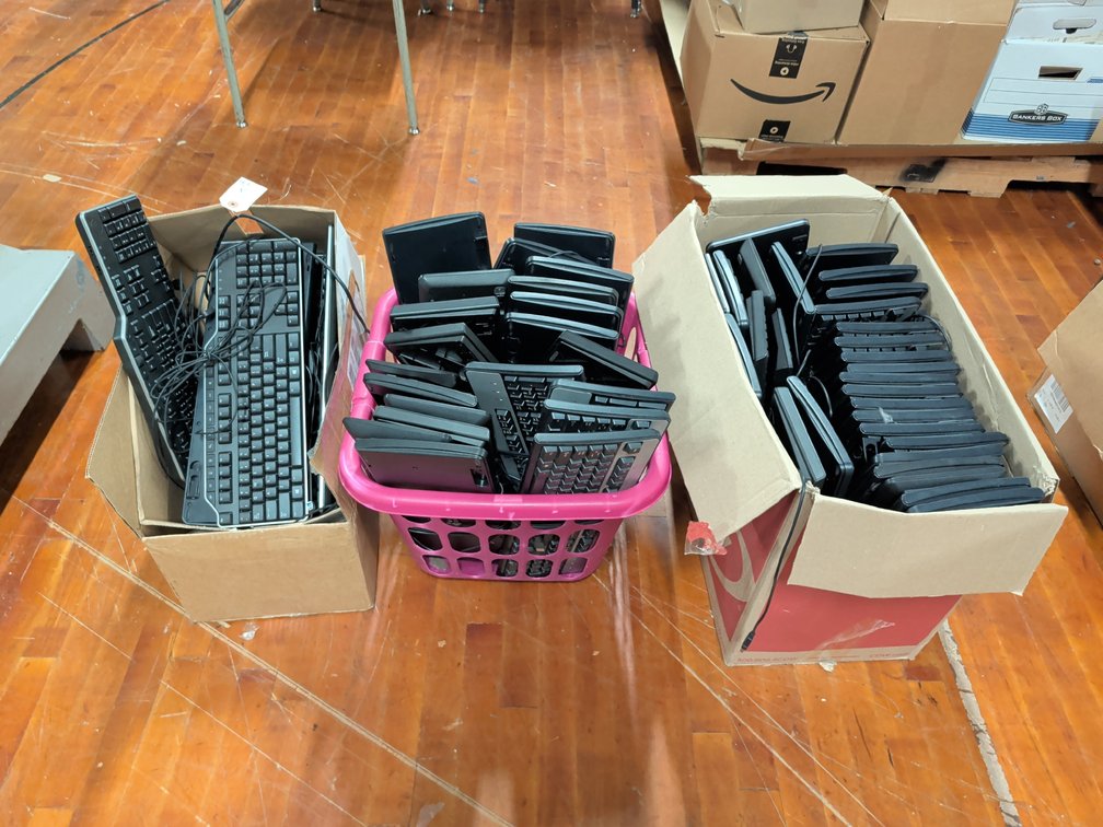 (3) Containers Of Computer Keyboards