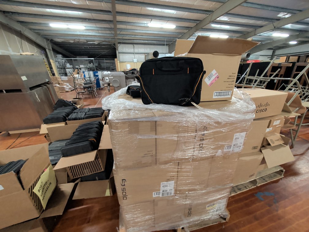 Pallet Of New Computer Bags