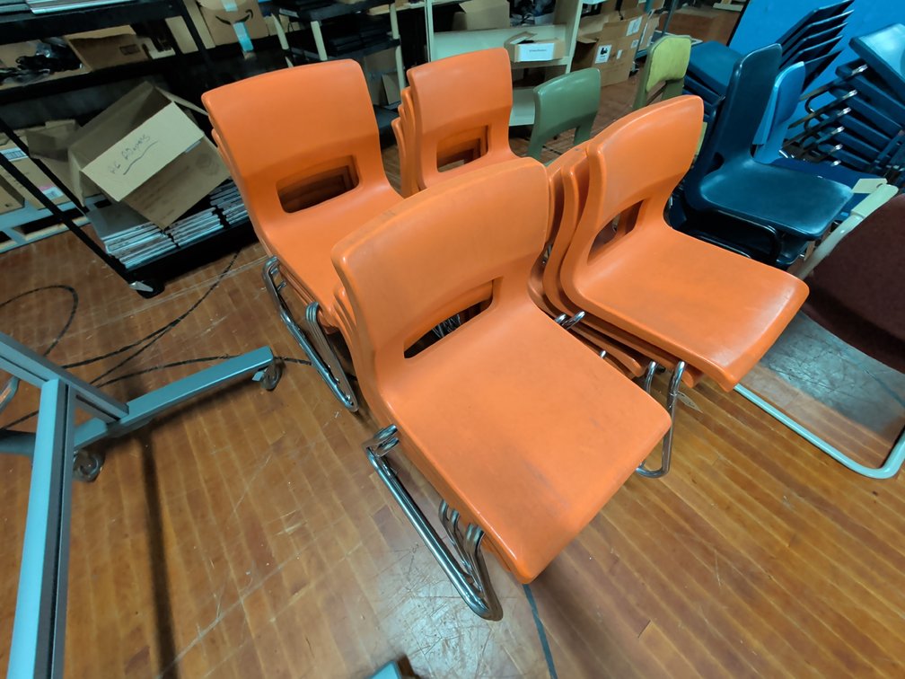 (17) Orange Chairs