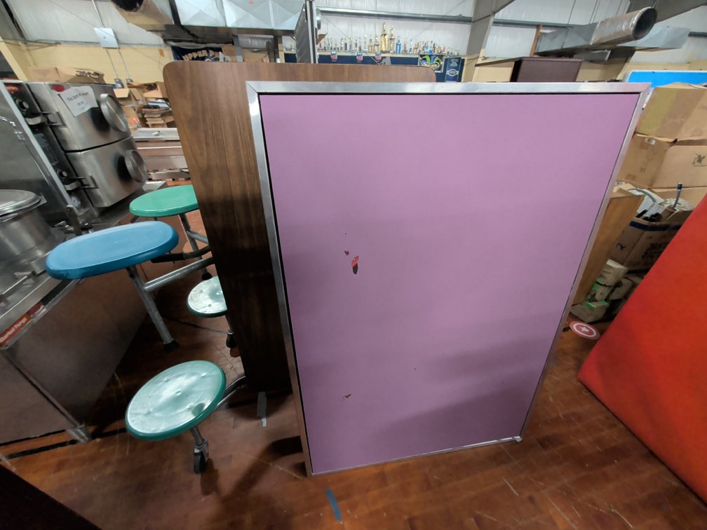 8' Table W/ Seats & Bulletin Board