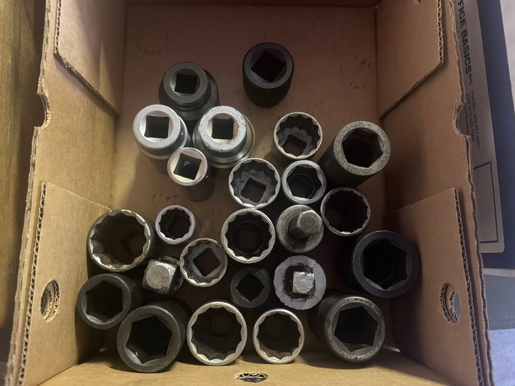 Assorted 1/2” & 1” Drive Sockets