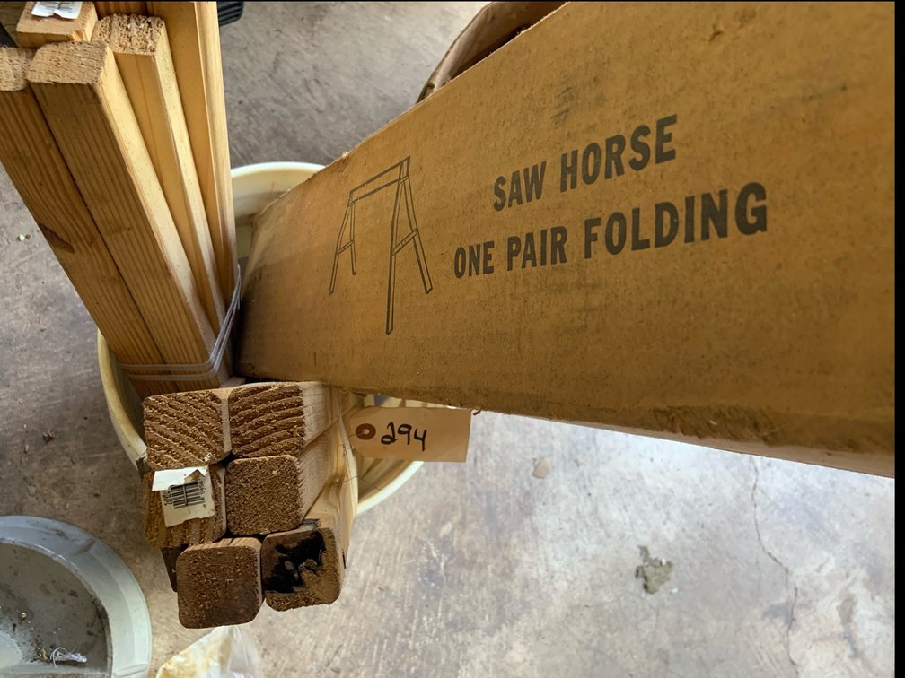 Wooden Saw Horse With Wooden Posts