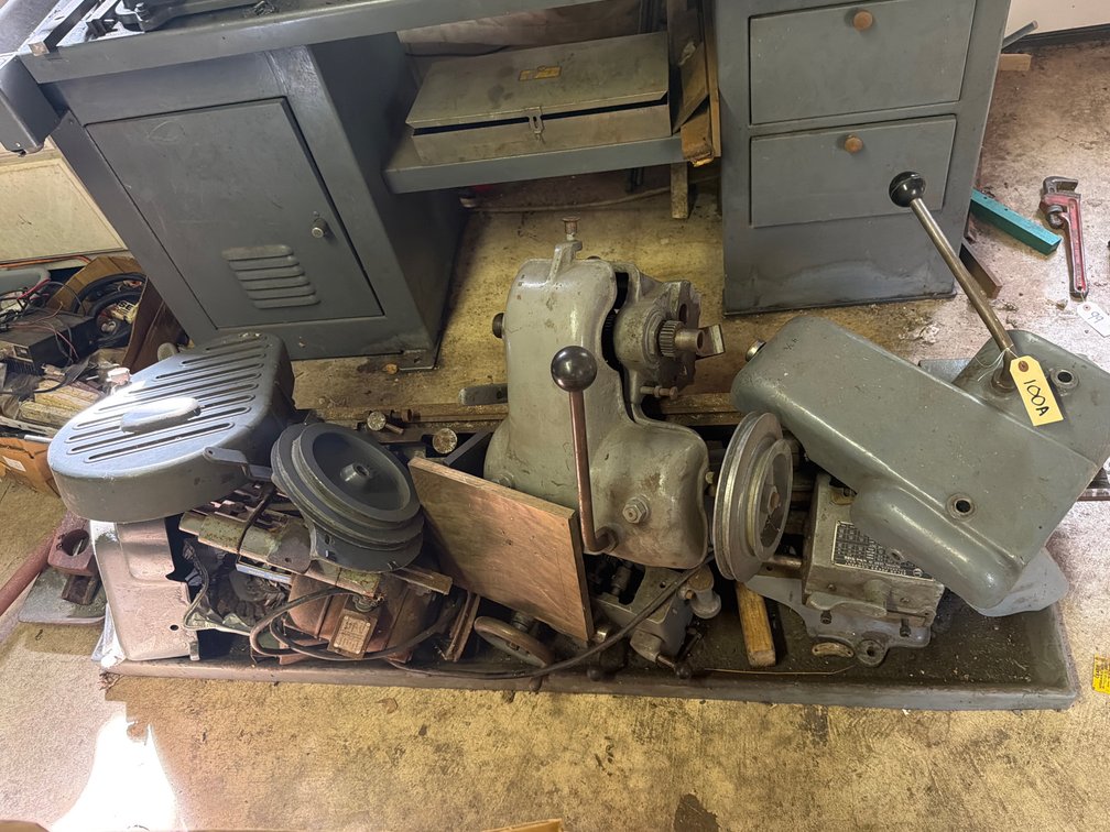 Lathe Parts With Assorted Machine Parts