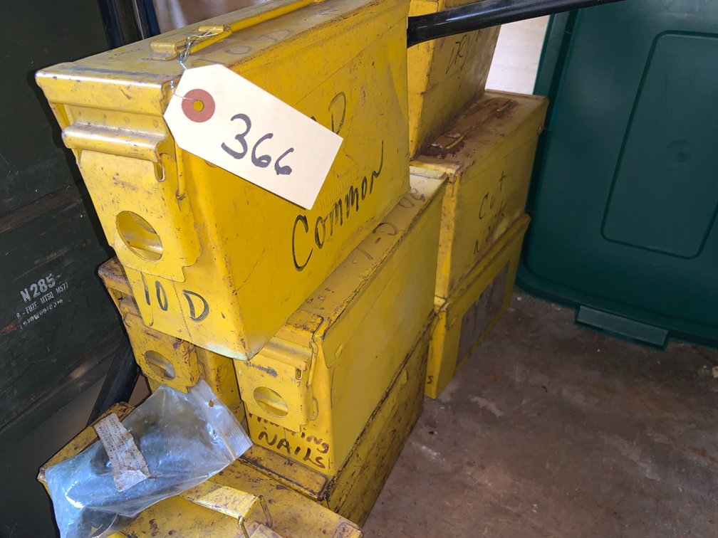 (11) Metal Ammo Boxes With Nails
