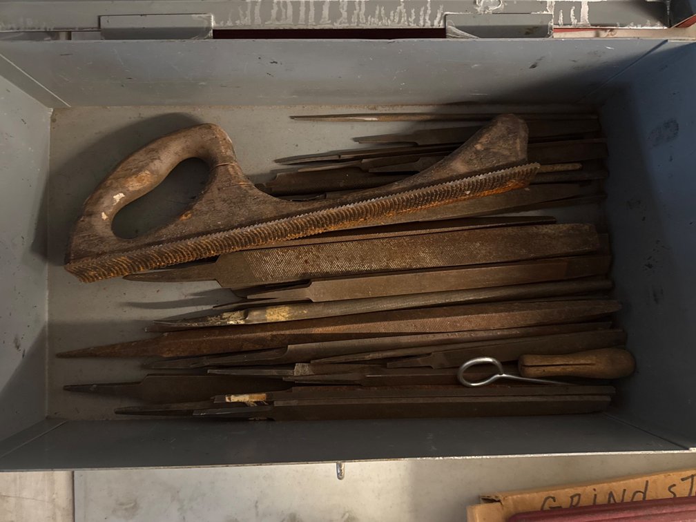 Metal Box With Metal Filing Tools