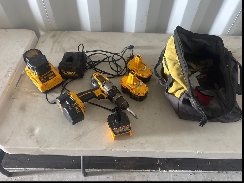 DeWalt 18V Drill With Batteries & Chargers