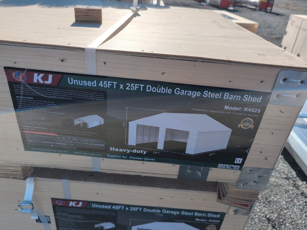 45FTx25FT Double Garage Steel Barn Shed