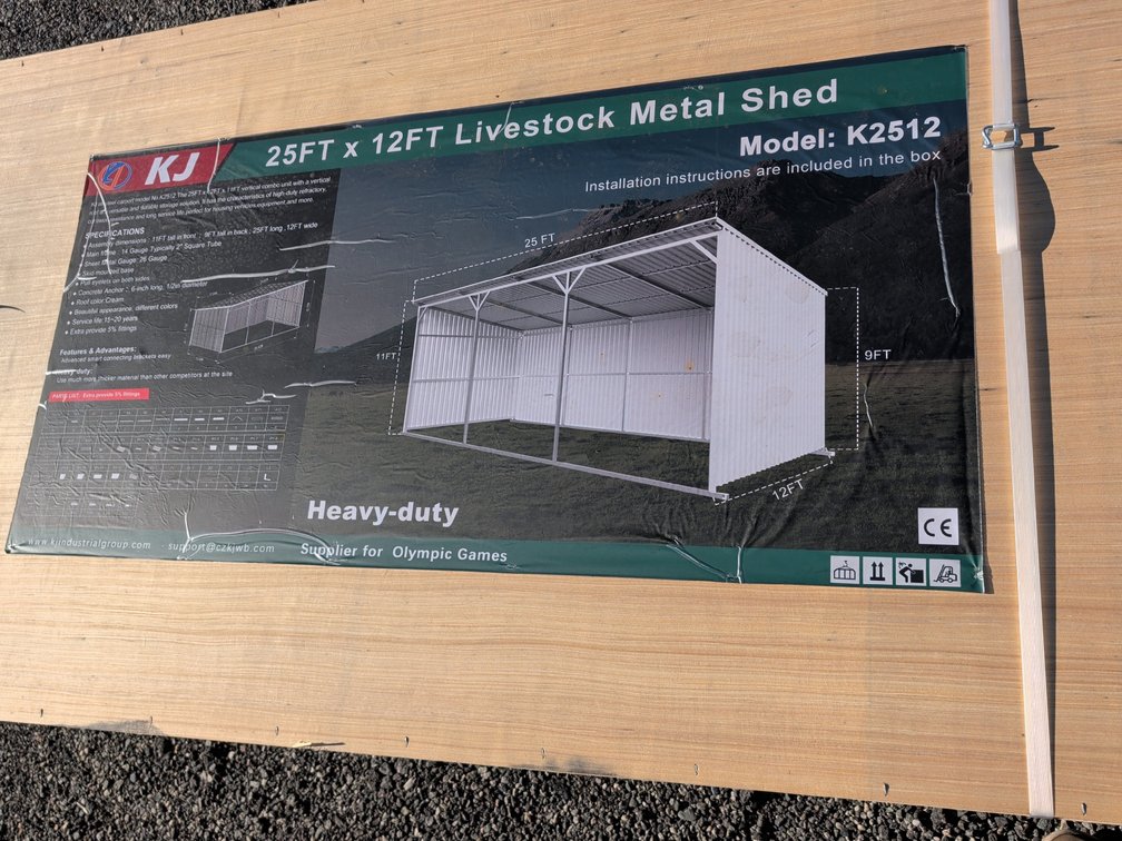 25FTx12FT Livestock Metal Shed